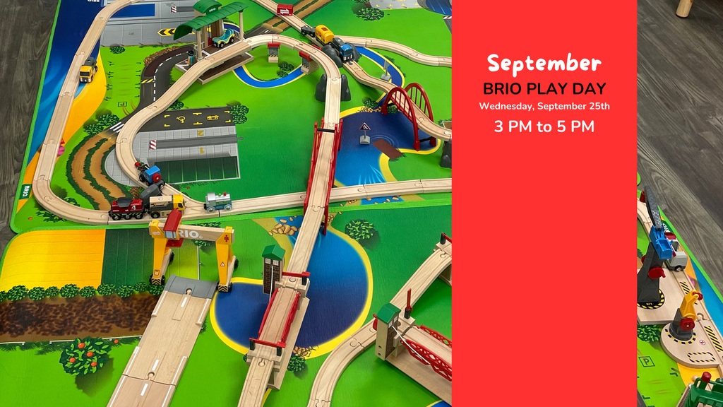 Image of BRIO Play Day setup and event information