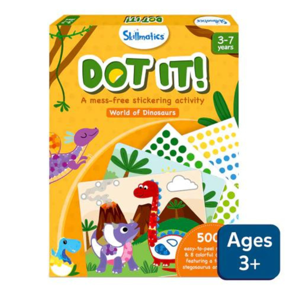 Image of Dot It! World of Dinosaurs Packaging and age recommendation