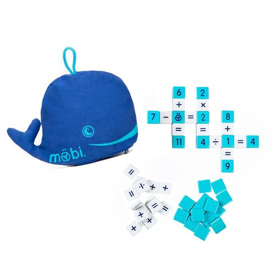 Image of Mobi Number Tile Game storage bag and components